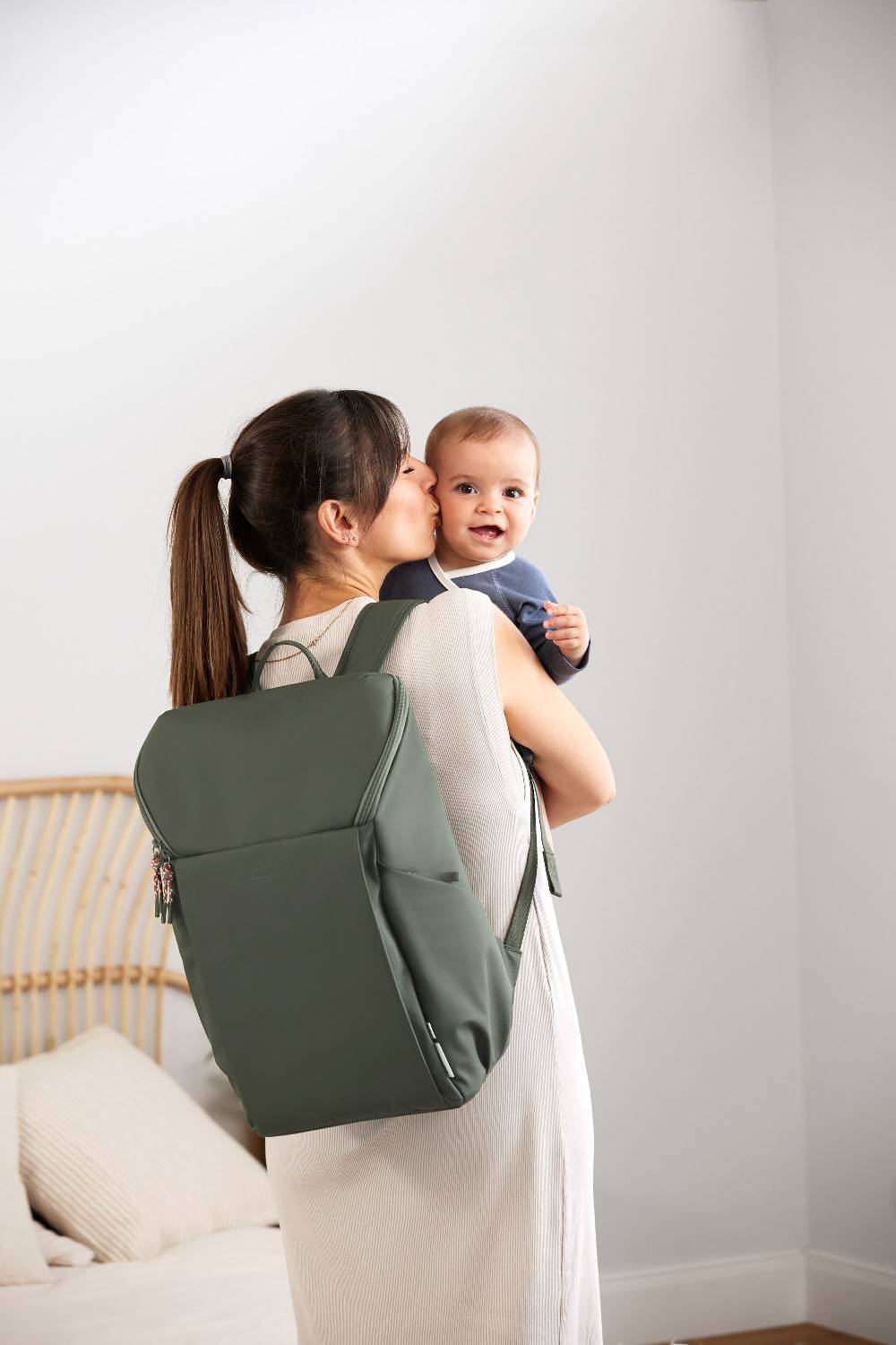Lässig Wickelrucksack - Slender Up Backpack, Oliv Bis zu 55% Rabatt