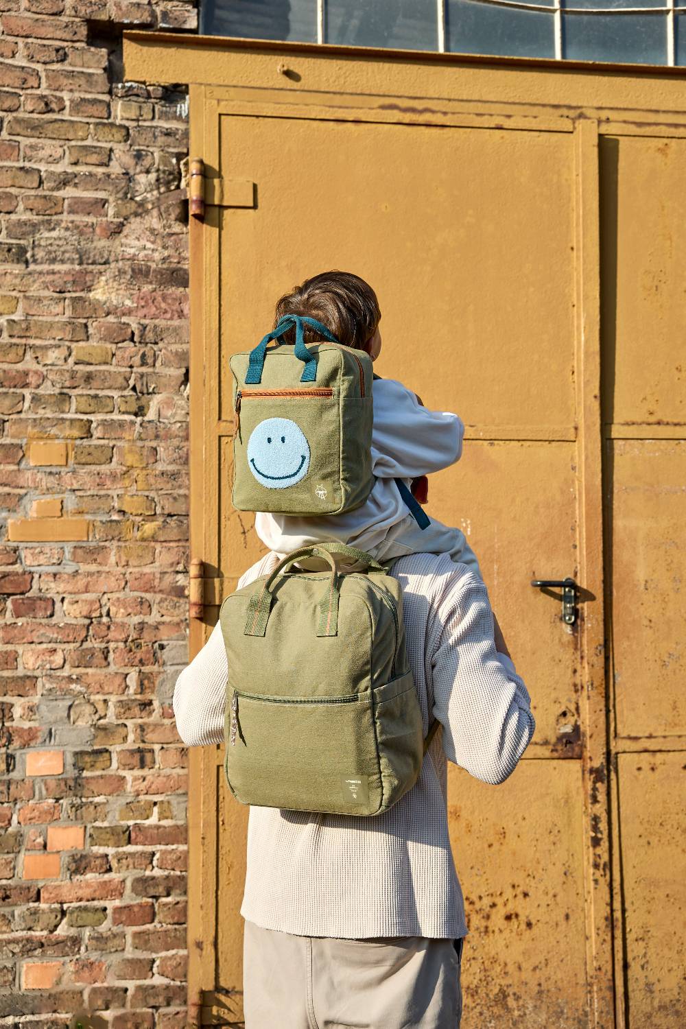 Lässig Wickelrucksack Square Little One & Me - Big, Oliv 50% Rabatt mit kostenlosem Versand