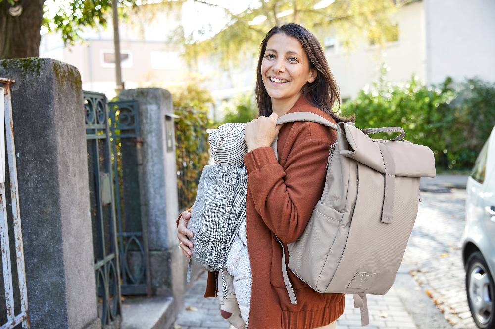 Lässig Wickelrucksack - Rolltop Up Backpack, Taupe (Limited Edition) Fabrikladen