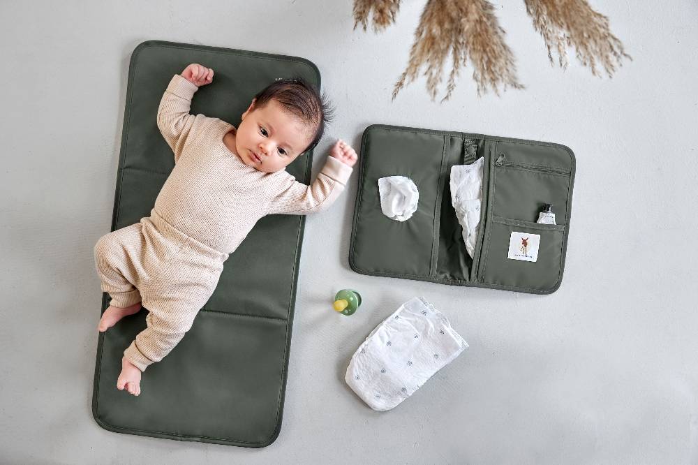 Lässig Windeltasche - kleine Wickeltasche, Olive Begrenzt auf 3 Tage