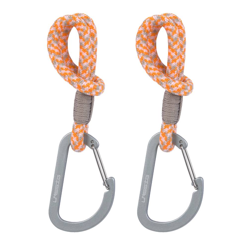 Lässig Kinderwagenhaken 2er Set - Karabiner, Beige Orange Online
