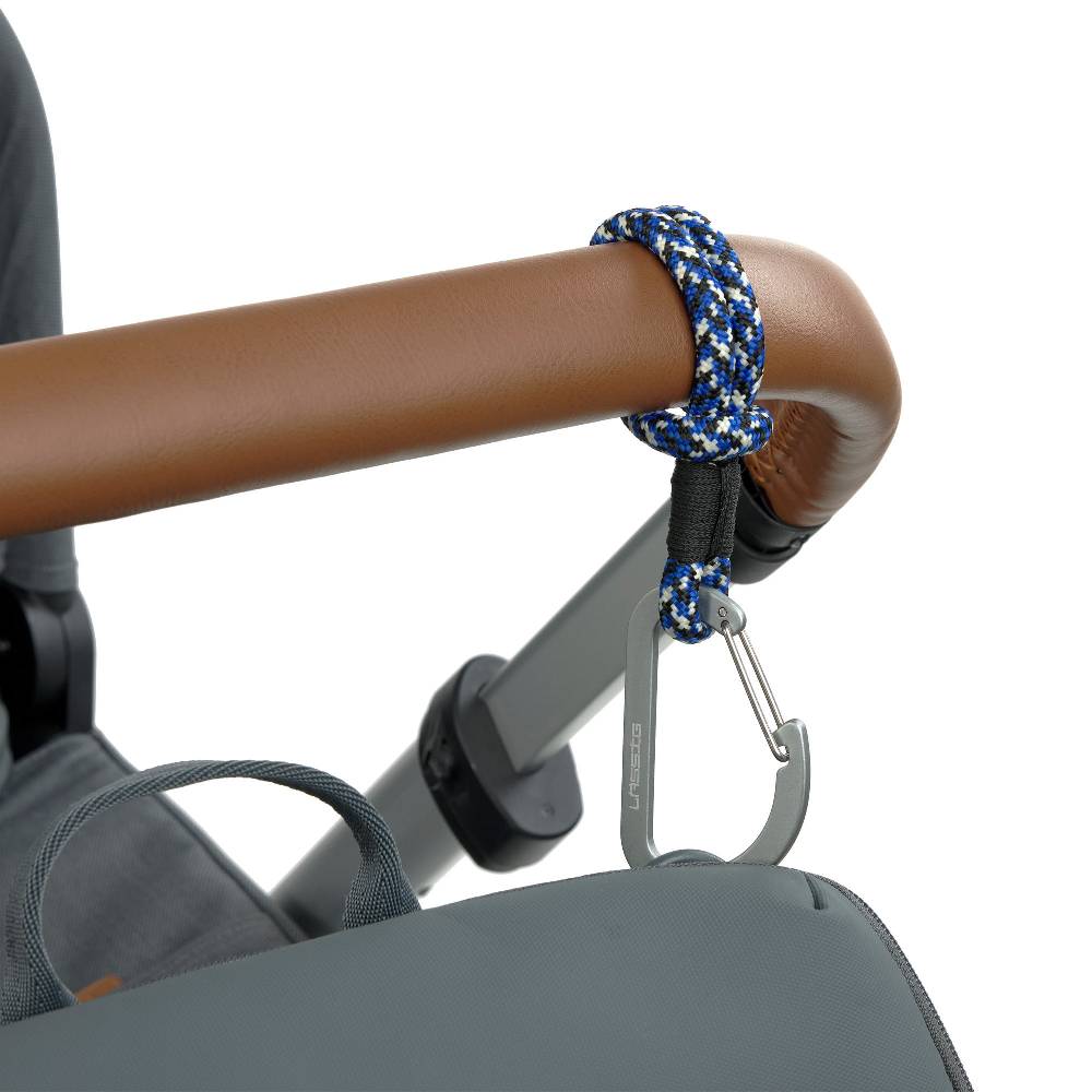 Lässig Kinderwagenhaken 2er Set - Karabiner, Schwarz Blau Outlet