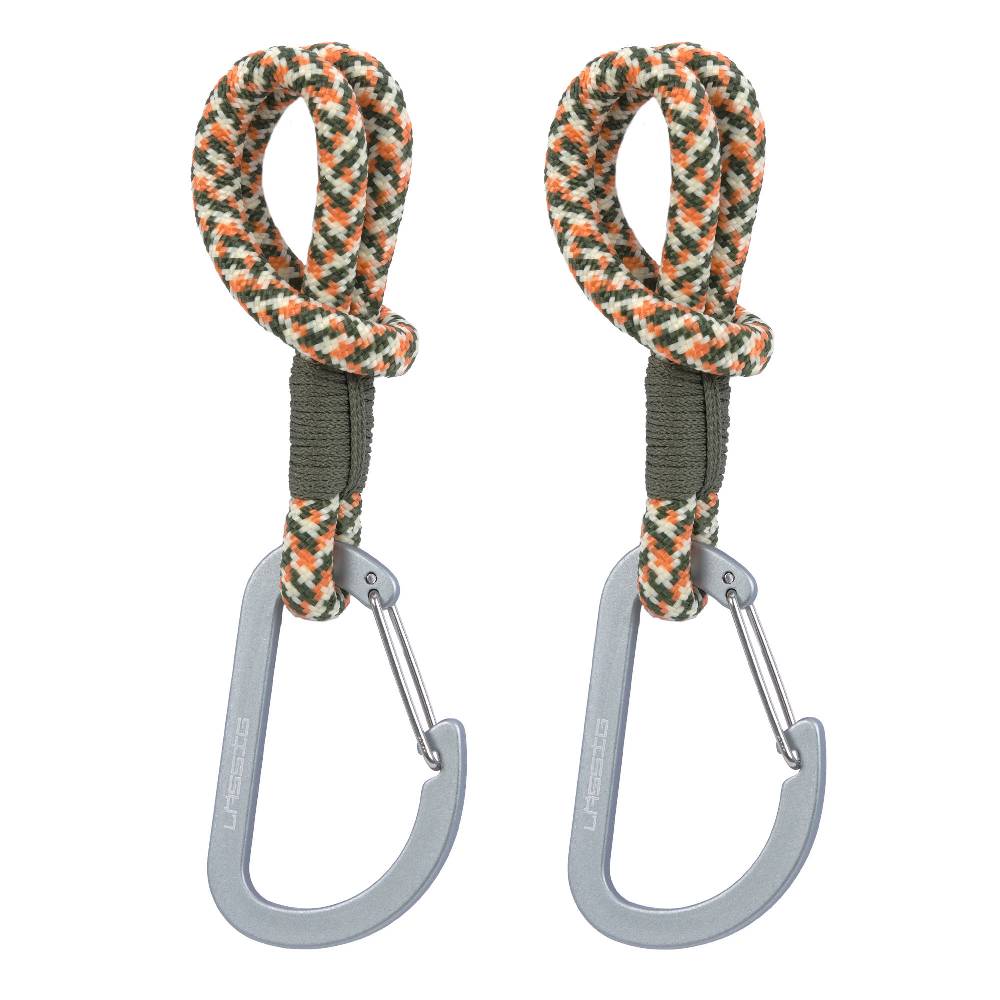 Lässig Kinderwagenhaken 2er Set - Karabiner, Oliv Rot Auslauf