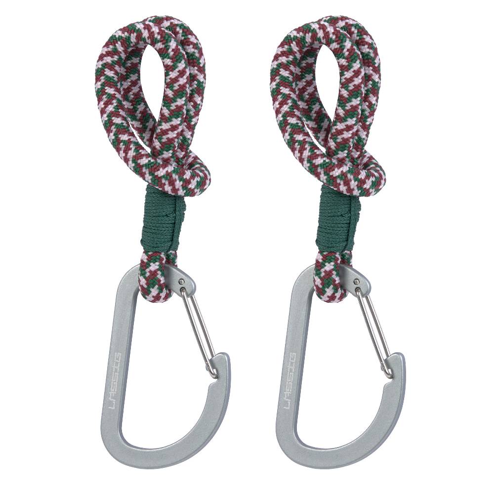Lässig Kinderwagenhaken 2er Set - Karabiner, Grün Lila Verkauf