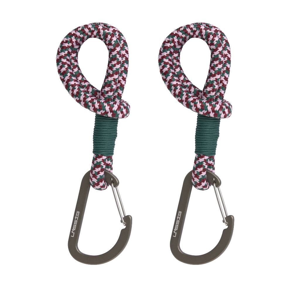 Lässig Kinderwagenhaken 2er Set - Karabiner, Grün Lila Verkauf