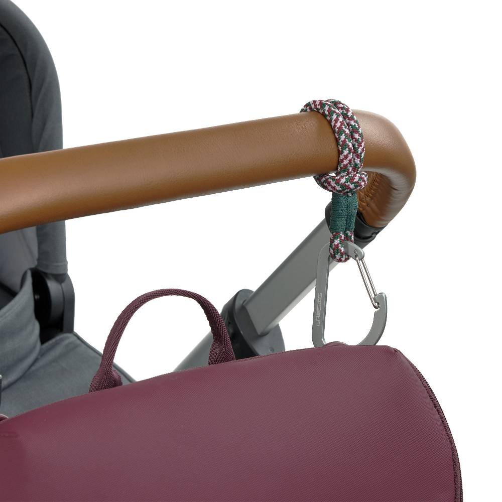 Lässig Kinderwagenhaken 2er Set - Karabiner, Grün Lila Verkauf