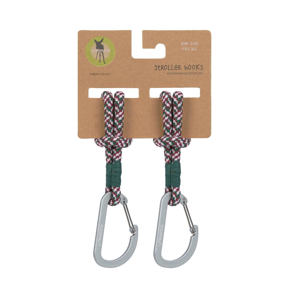 Lässig Kinderwagenhaken 2er Set - Karabiner, Grün Lila Verkauf