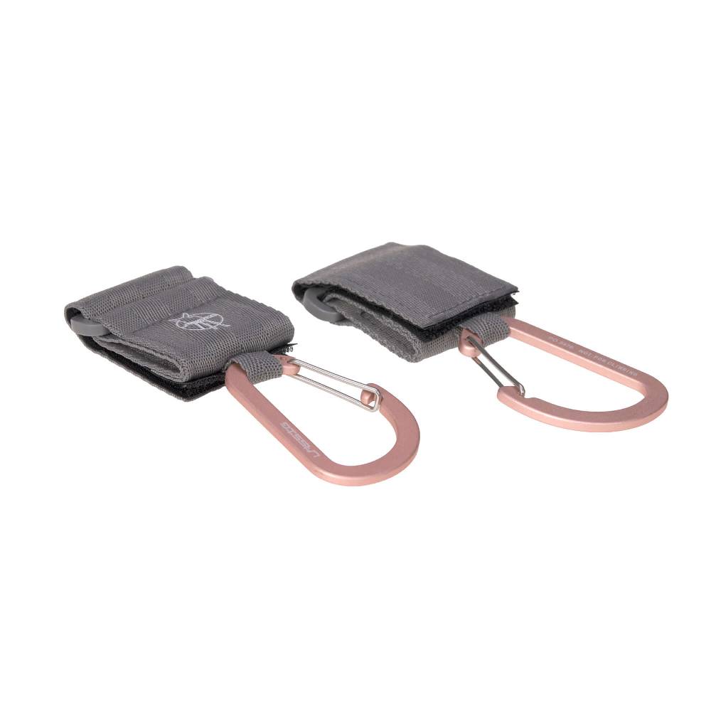 Lässig Kinderwagenhaken 2er Set - Karabiner, Grau Limitierter Zeitrabatt
