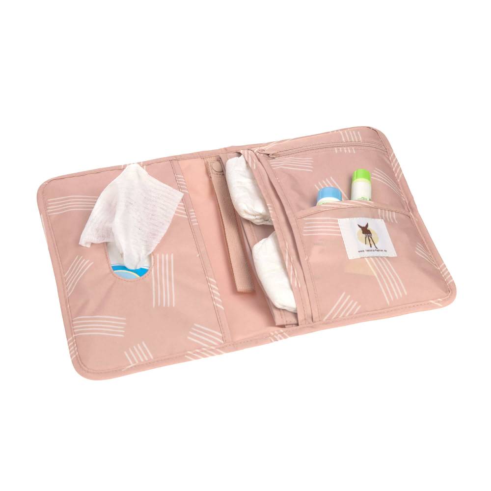 Lässig Windeltasche - Soft Stripes Rose, Rosa Flash Sale