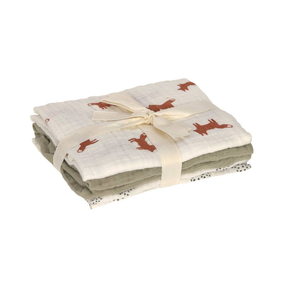 Lässig Mulltücher (3 Stk) M - Little Forest, Fuchs Begrenztes Angebot
