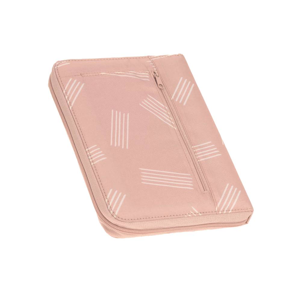 Lässig Mutterpasshülle mit Reißverschluss - Soft Stripes Rose, Rosa Blitzangebot