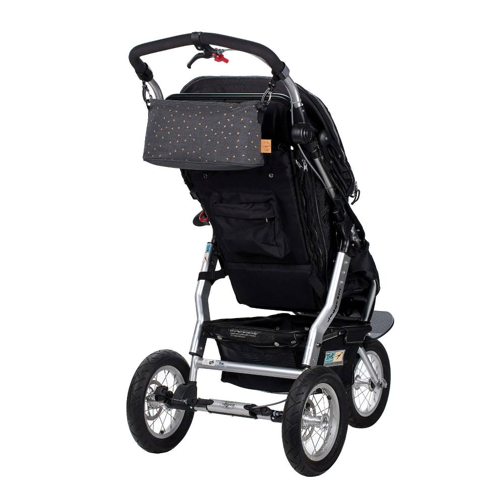 Lässig Kinderwagentasche - Buggy Organizer, Triangle Dark Grey Kauf eins, bekomm eins gratis