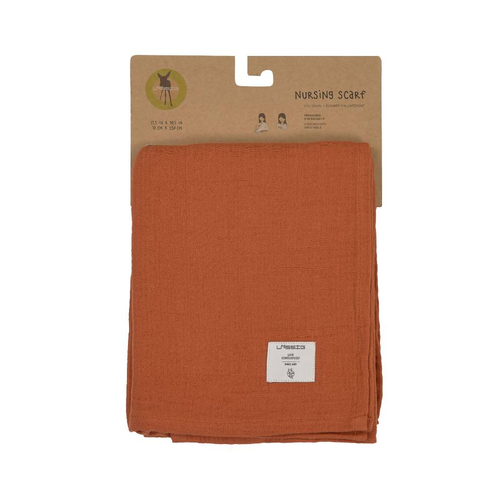 Lässig Stillschal - Musselin Nursing Scarf, Rust Tiefpreis