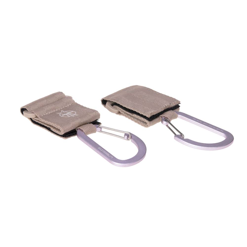 Lässig Kinderwagenhaken 2er Set - Karabiner, Beige Super Sparpreis