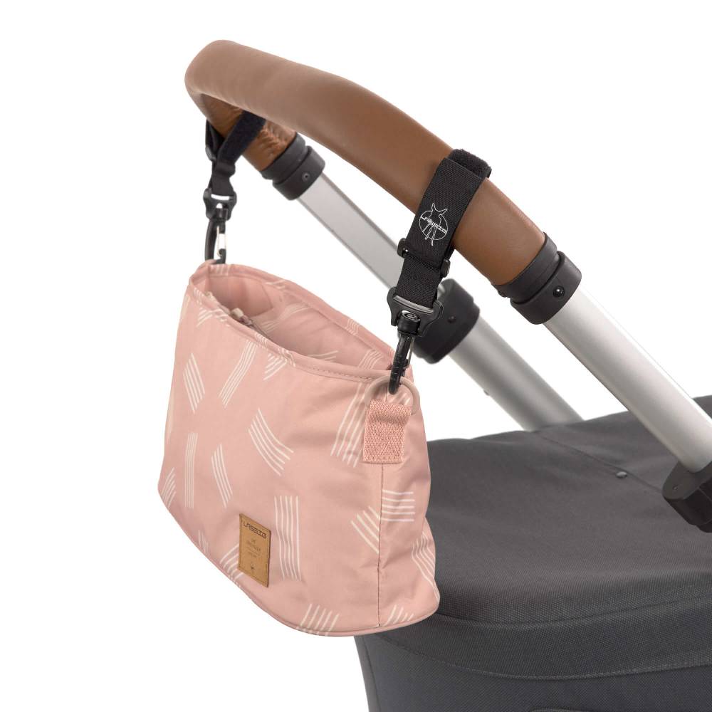 Lässig Kinderwagen Organizer - Soft Stripes Rose, Rosa Nur für heute