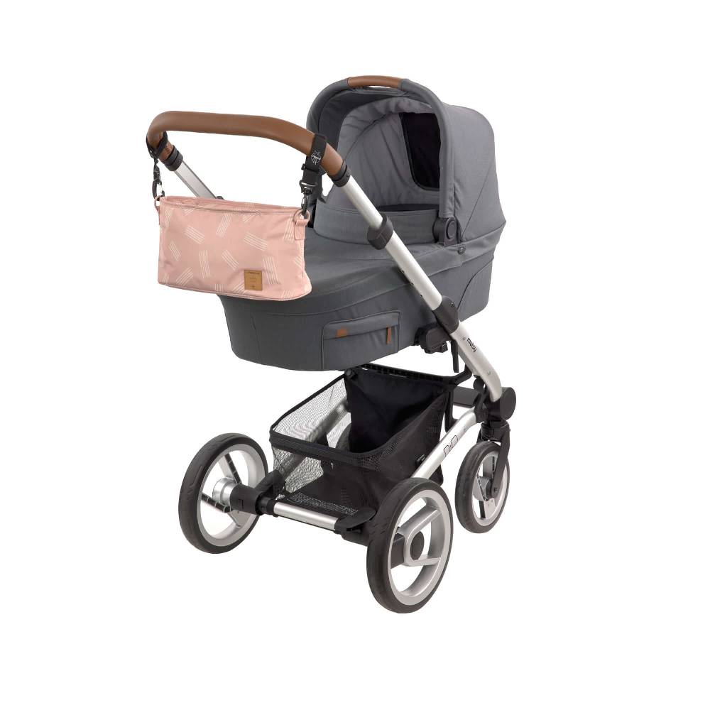 Lässig Kinderwagen Organizer - Soft Stripes Rose, Rosa Nur für heute