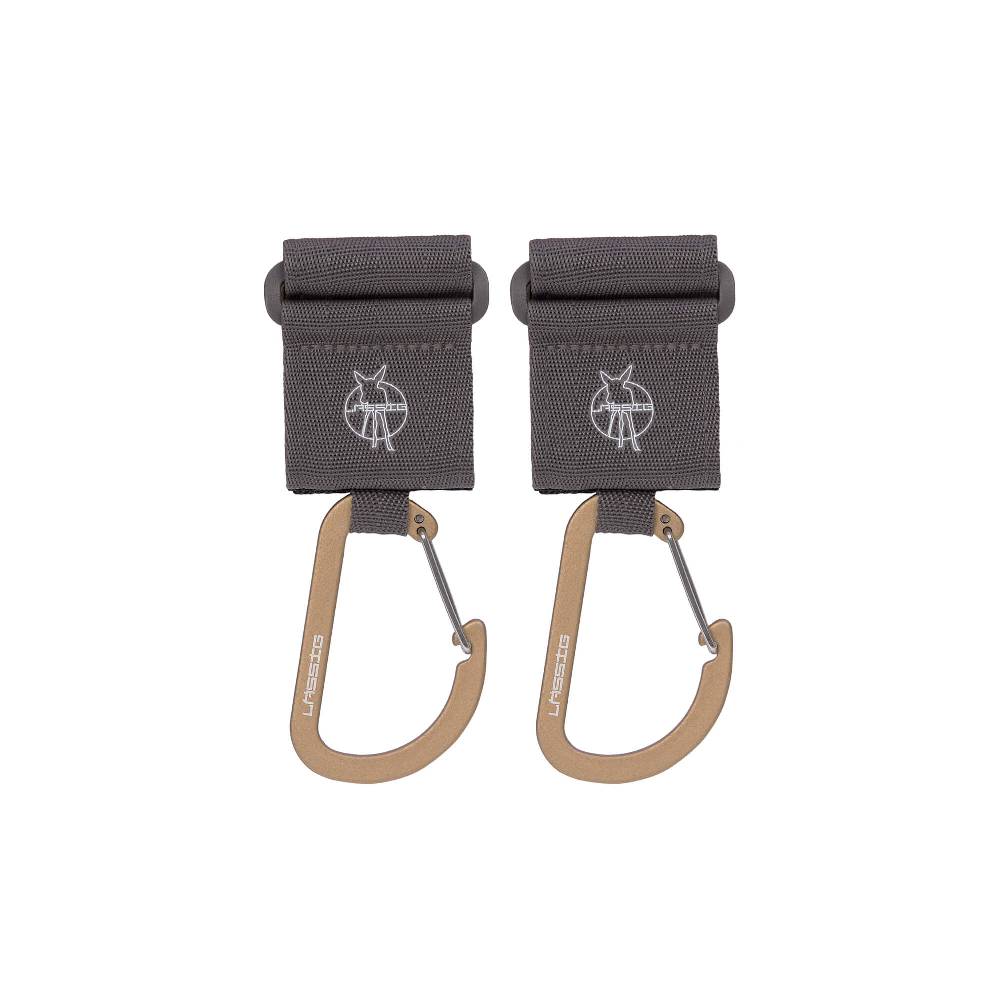 Lässig Kinderwagenhaken 2er Set - Karabiner, Anthrazit Black Friday Preise