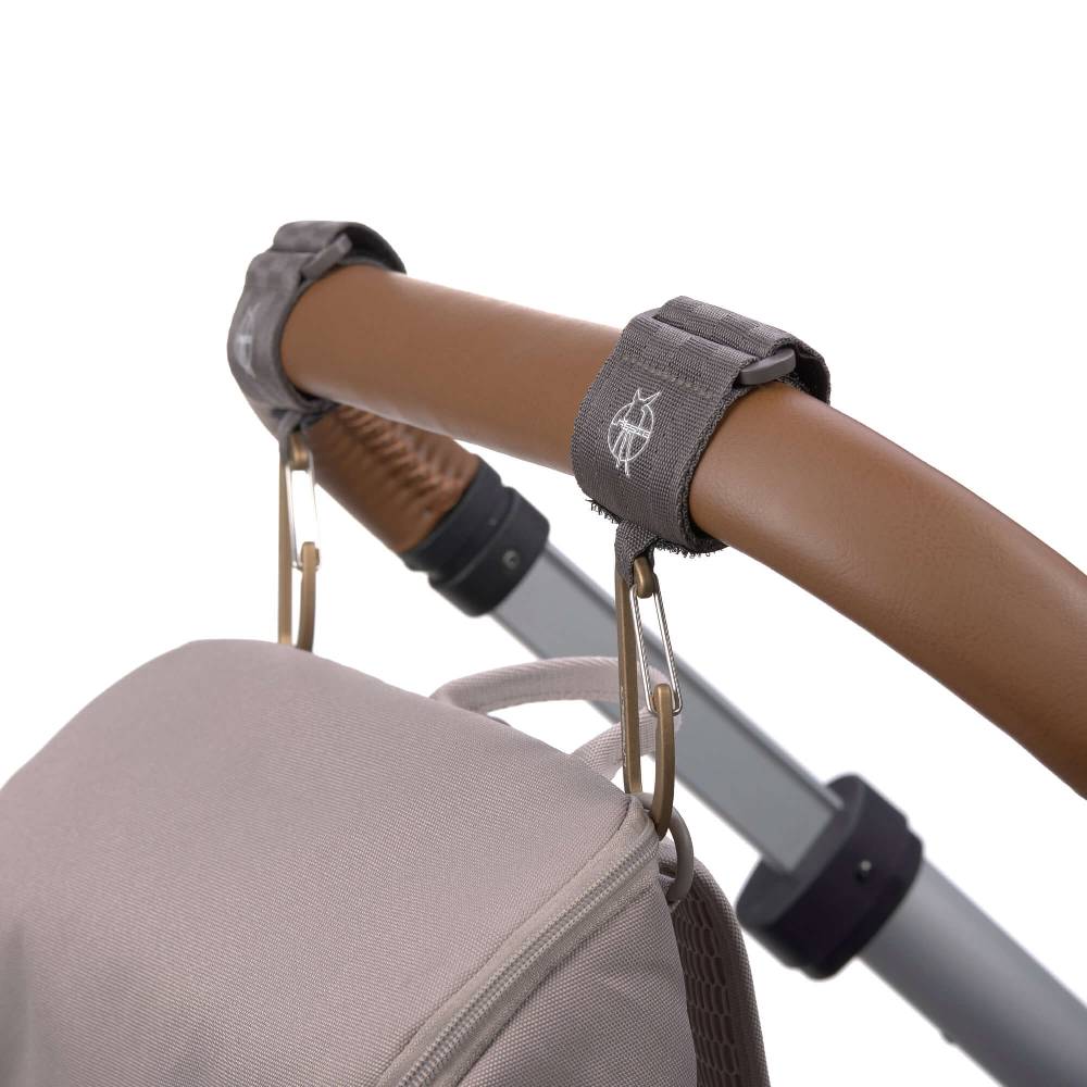 Lässig Kinderwagenhaken 2er Set - Karabiner, Anthrazit Black Friday Preise