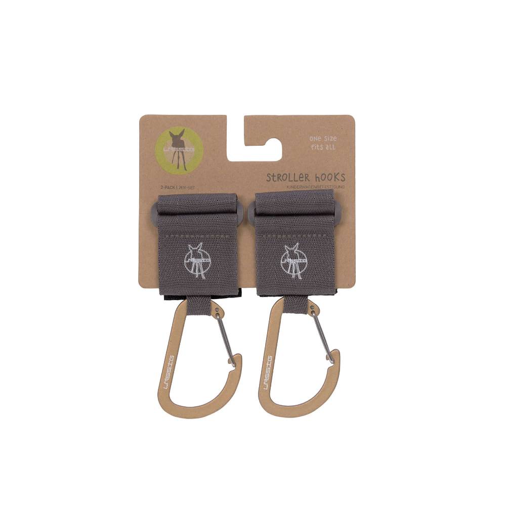 Lässig Kinderwagenhaken 2er Set - Karabiner, Anthrazit Black Friday Preise