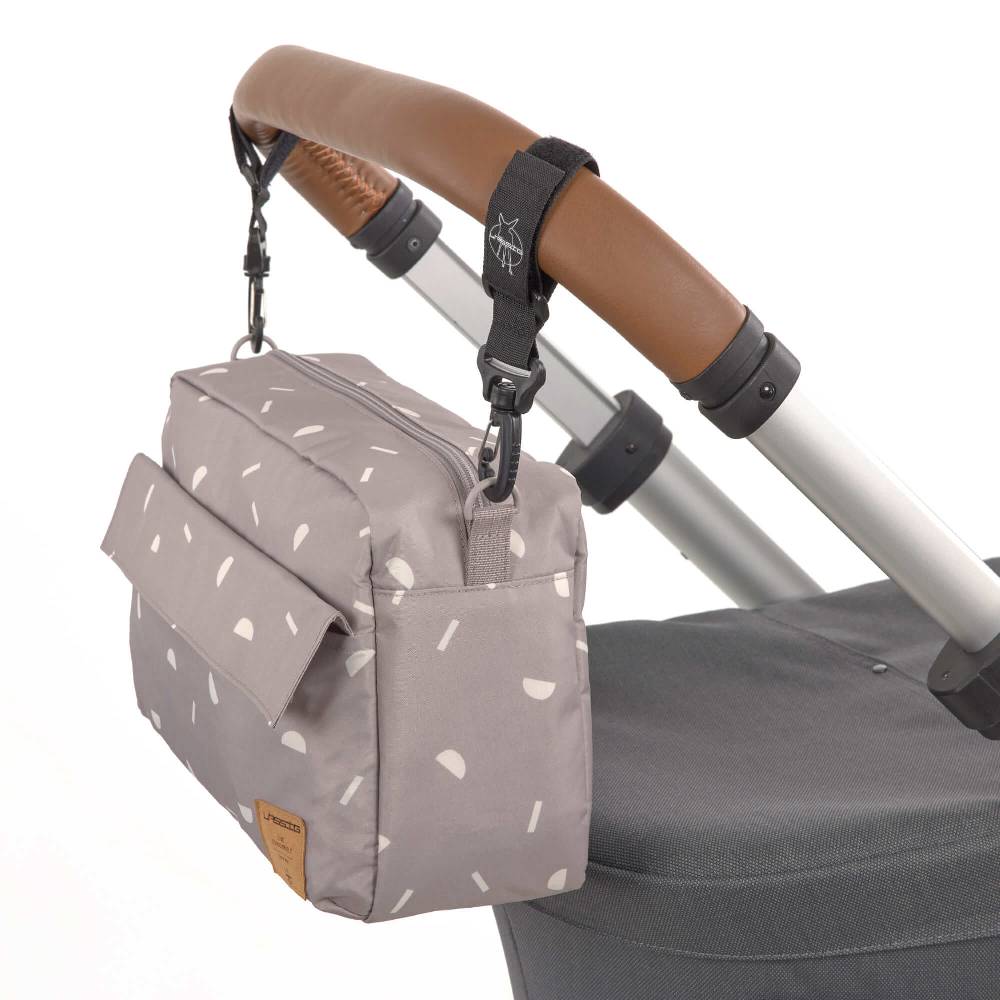 Lässig Kinderwagentasche - Blocks Taupe, Grau zollfrei