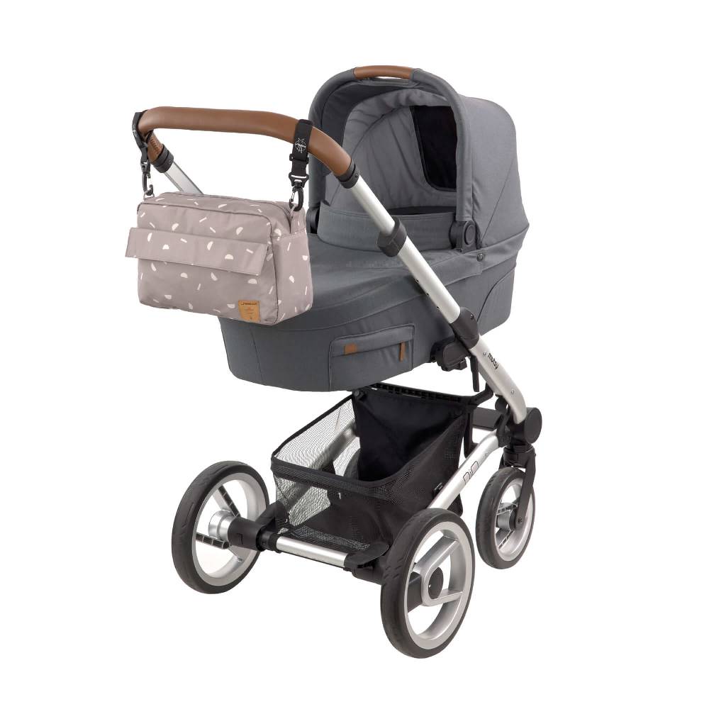 Lässig Kinderwagentasche - Blocks Taupe, Grau zollfrei