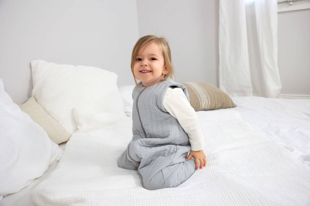 Lässig Kinder Schlafoverall 3 TOG - Bio Baumwolle, Hellblau Schlussverkauf