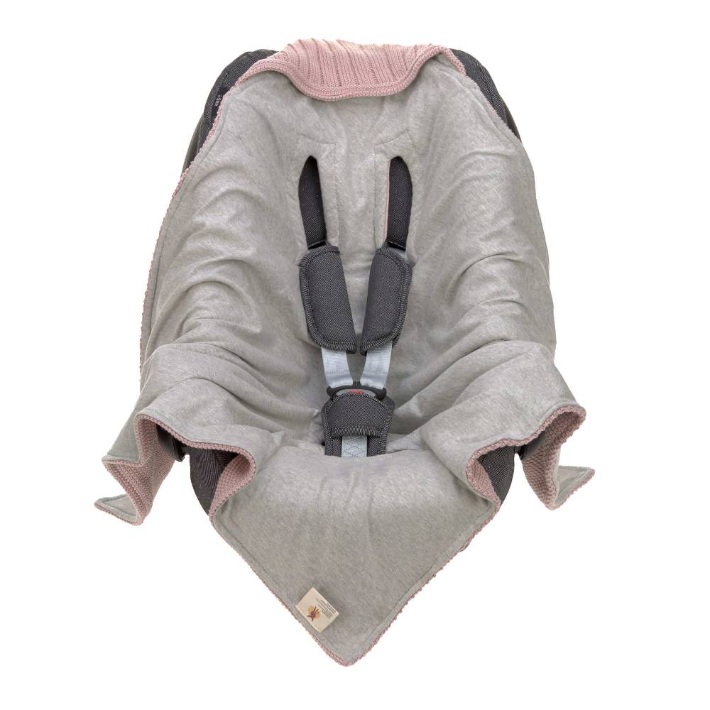 Lässig Einschlagdecke Baby - Bio Baumwolle, Dusky Pink Limitierter Zeitrabatt