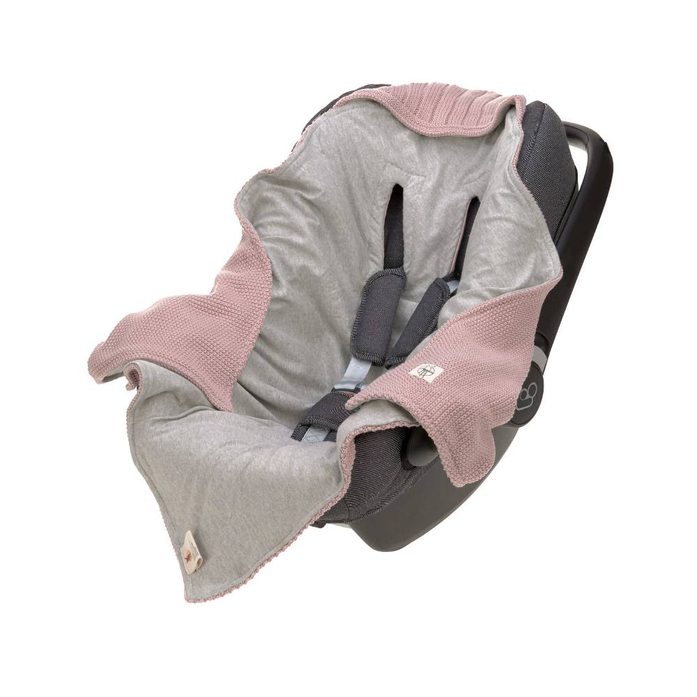 Lässig Einschlagdecke Baby - Bio Baumwolle, Dusky Pink Limitierter Zeitrabatt