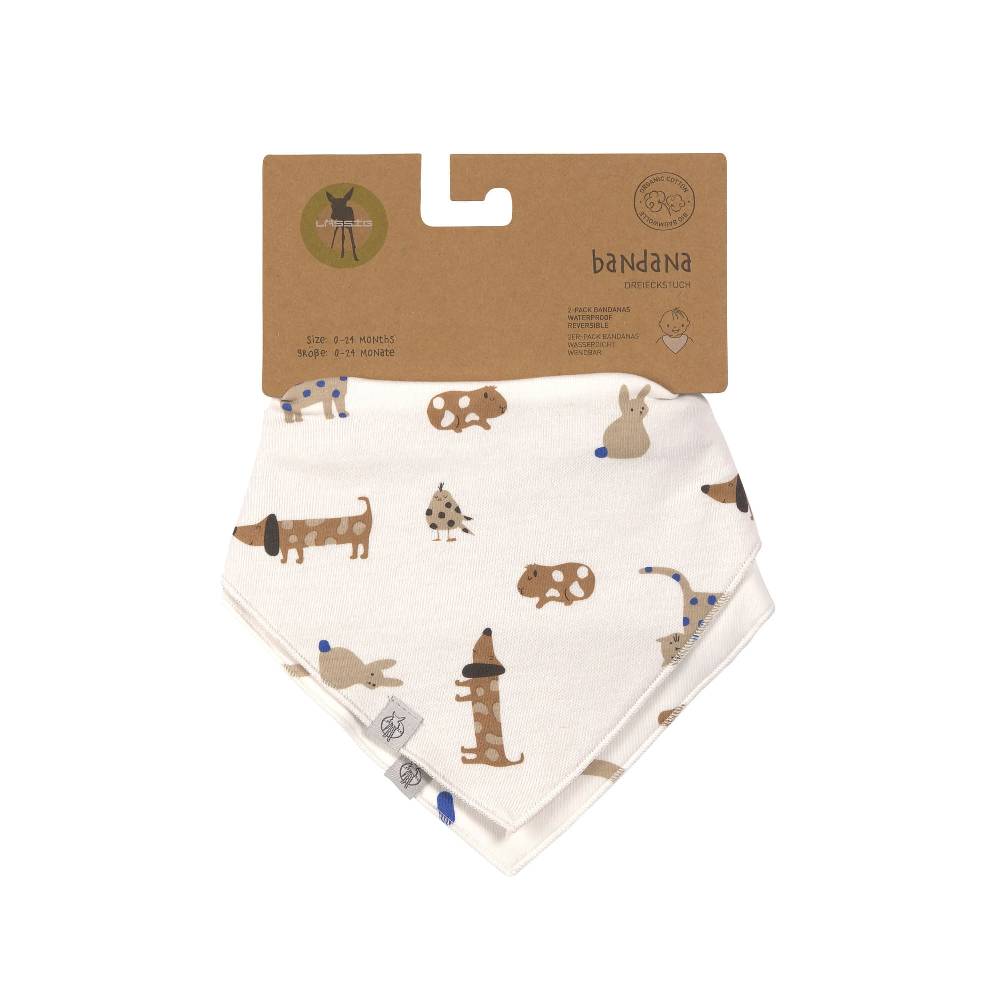 Lässig Dreieckstuch Baby (2 Stk) - Bandana, Little Mateys Royal Blau Günstig kaufen