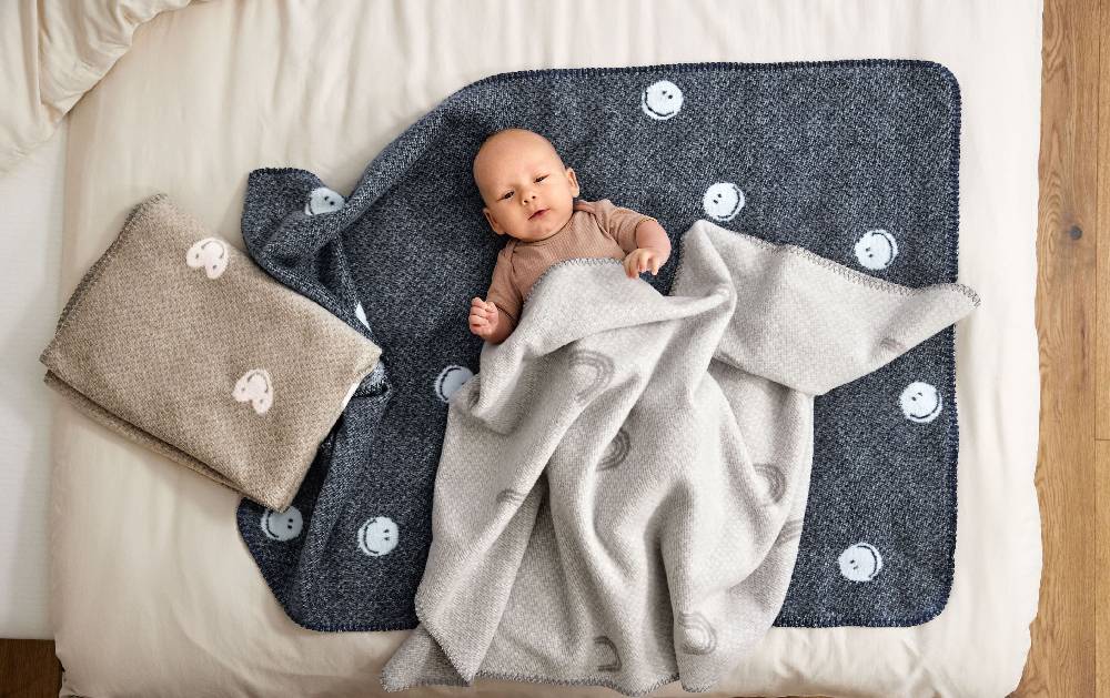Lässig Babydecke - Bio Baumwolle, Grau Rosa Flash Sale