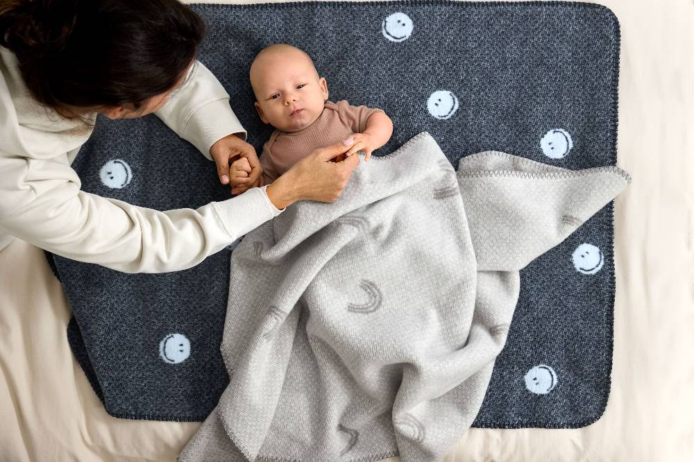 Lässig Babydecke - Bio Baumwolle, Grau Begrenztes Angebot