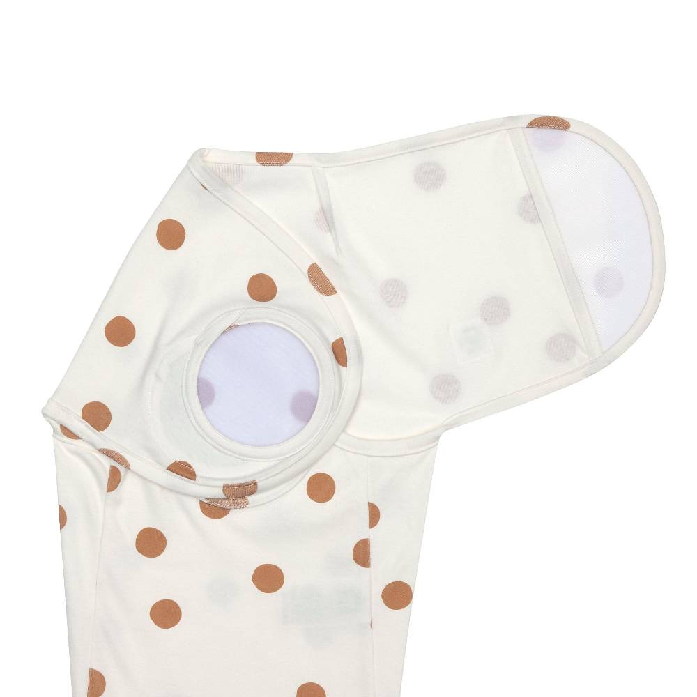 Lässig Pucksack - Bio Baumwolle, Big Dots Milky, Weiß Weihnachtsangebot