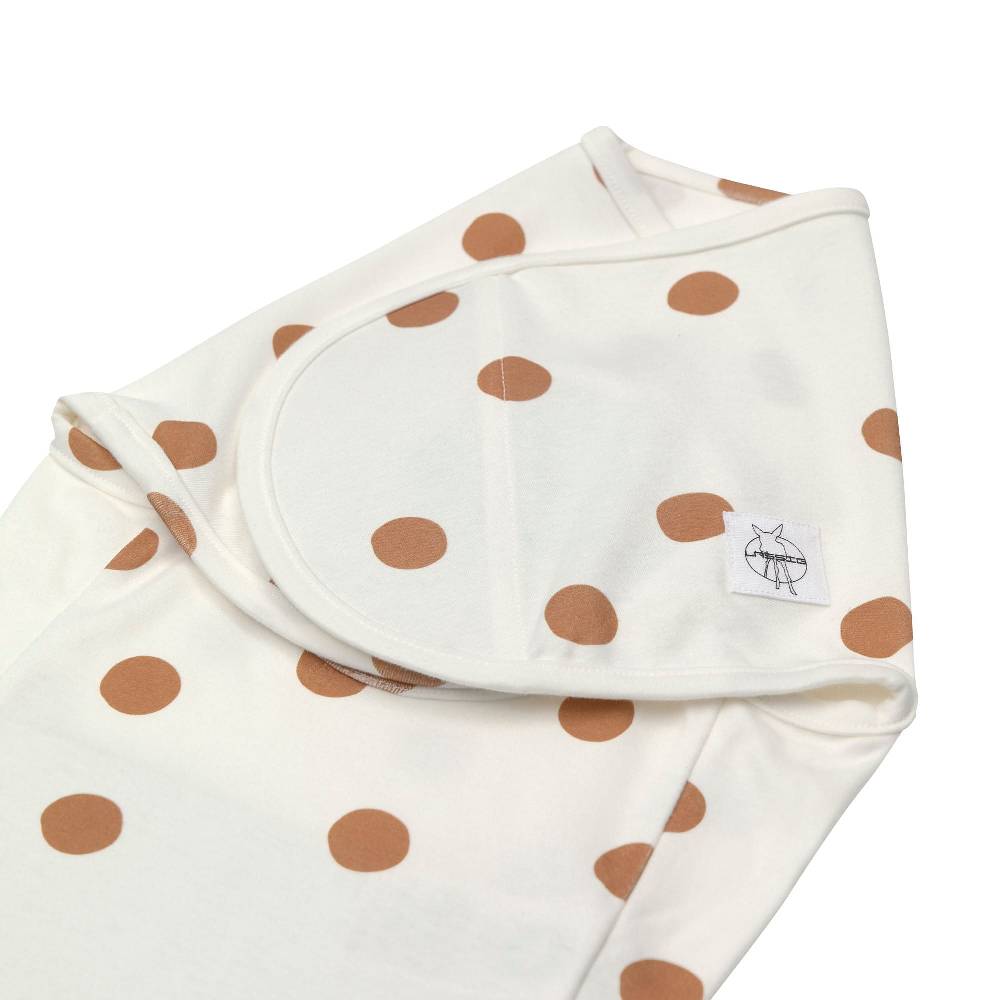 Lässig Pucksack - Bio Baumwolle, Big Dots Milky, Weiß Weihnachtsangebot