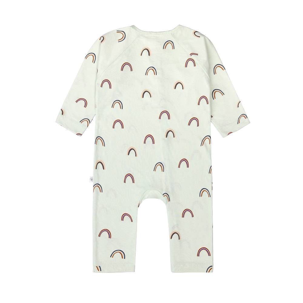 Lässig Baby Schlafoverall - Bio Baumwolle, Regenbogen, Mint Muttertagsangebot