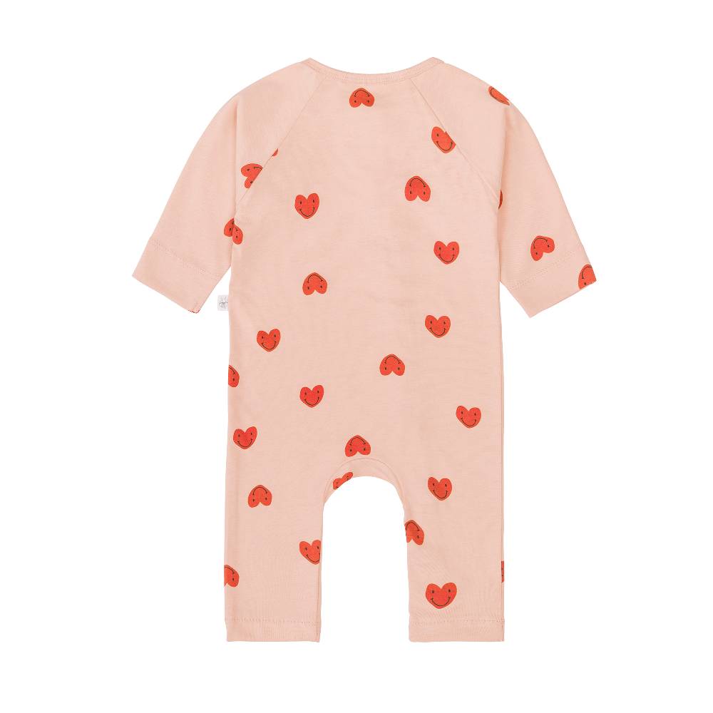 Lässig Baby Schlafoverall - Bio Baumwolle, Herzen, Rosa Valentinstagsangebot