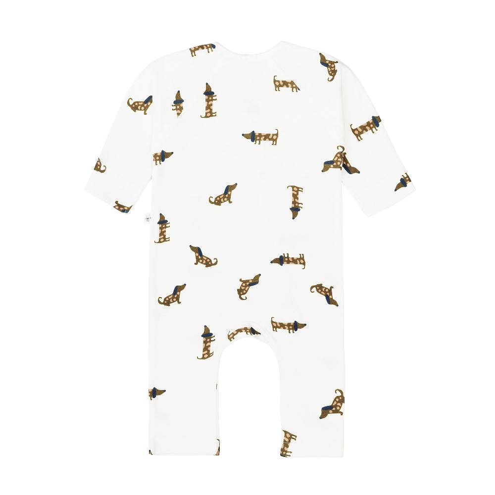 Lässig Baby Schlafoverall - Bio Baumwolle, Hund, Milky Lagerräumung
