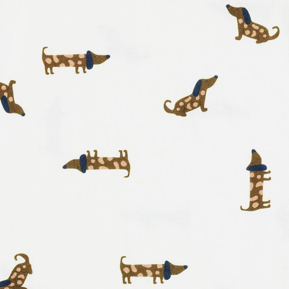 Lässig Baby Schlafoverall - Bio Baumwolle, Hund, Milky Lagerräumung