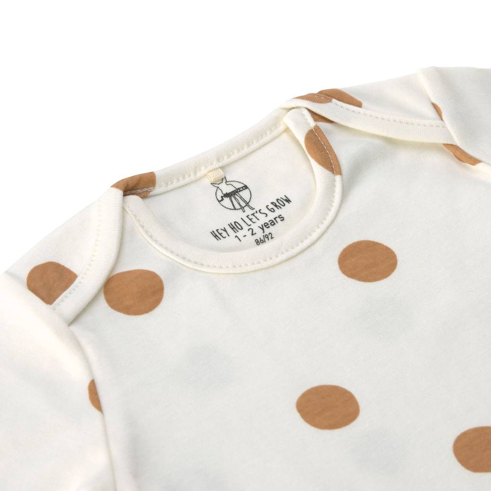 Lässig Baby Body langarm - Bio Baumwolle, Punkte, Weiß Top Angebot