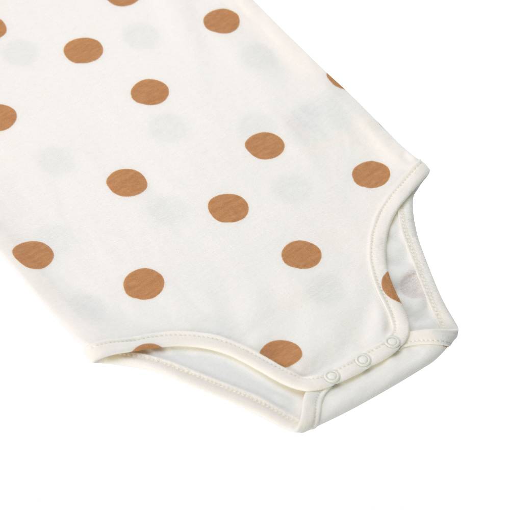 Lässig Baby Body langarm - Bio Baumwolle, Punkte, Weiß Top Angebot