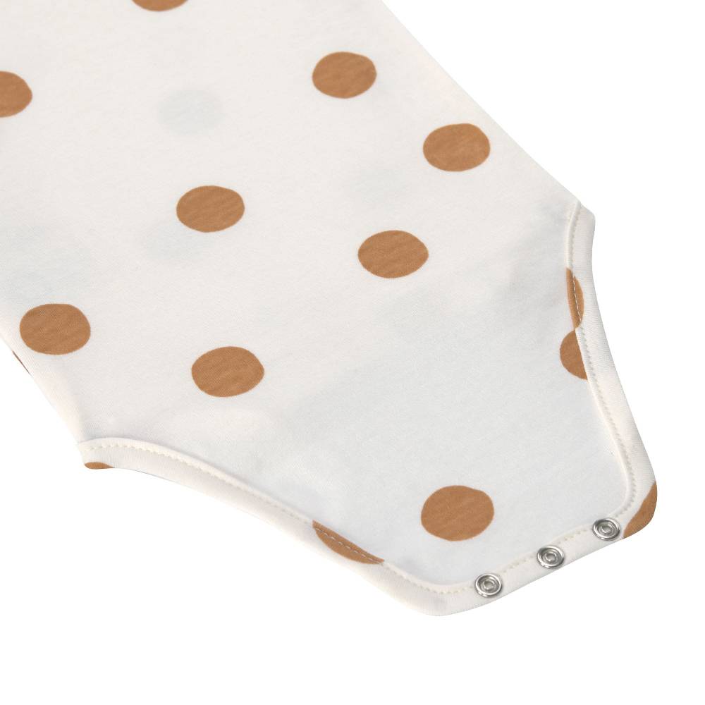 Lässig Baby Body langarm - Bio Baumwolle, Punkte, Weiß Top Angebot