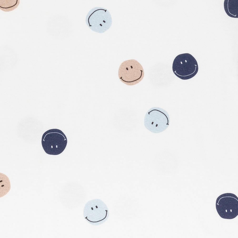 Lässig Baby Jumpsuit - Bio Baumwolle, Smile, Milky Sonderangebote