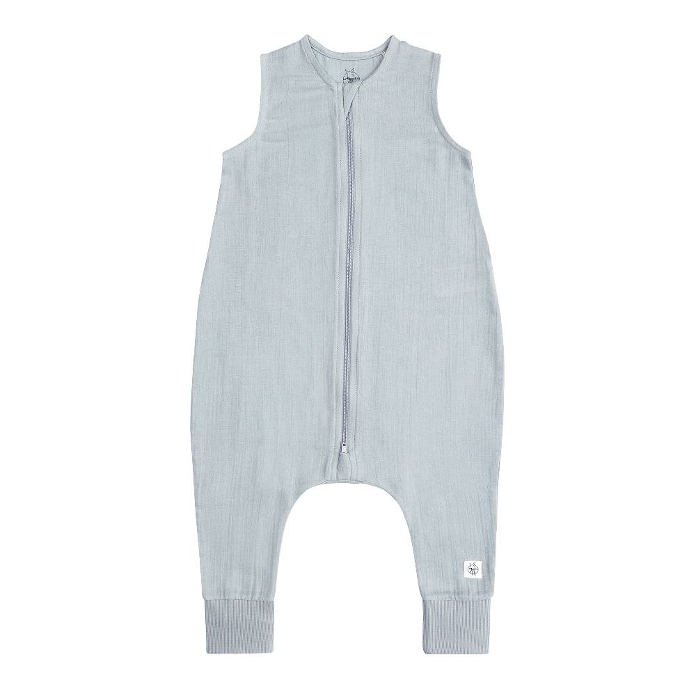 Lässig Musselin Kinder Schlafoverall 1 TOG - Bio Baumwolle, Hellblau Super Sparpreis