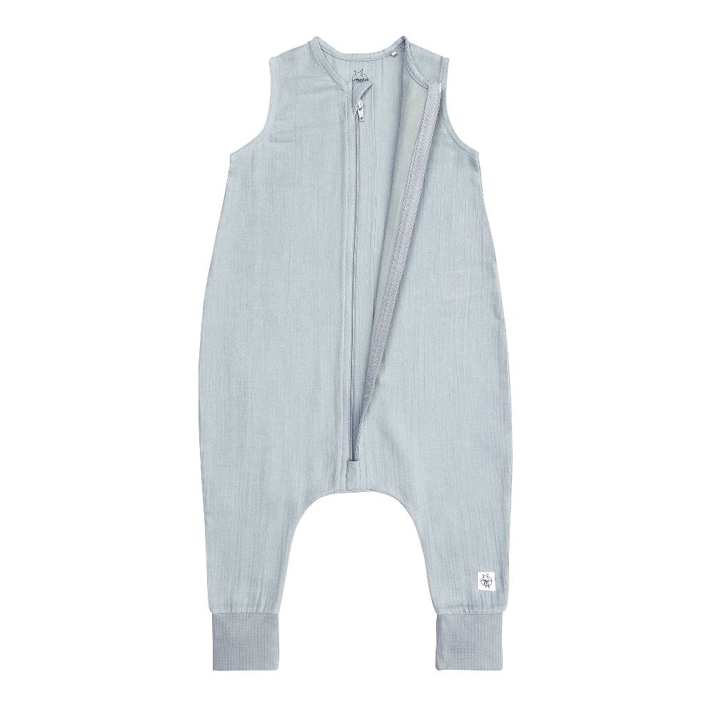 Lässig Musselin Kinder Schlafoverall 1 TOG - Bio Baumwolle, Hellblau Super Sparpreis
