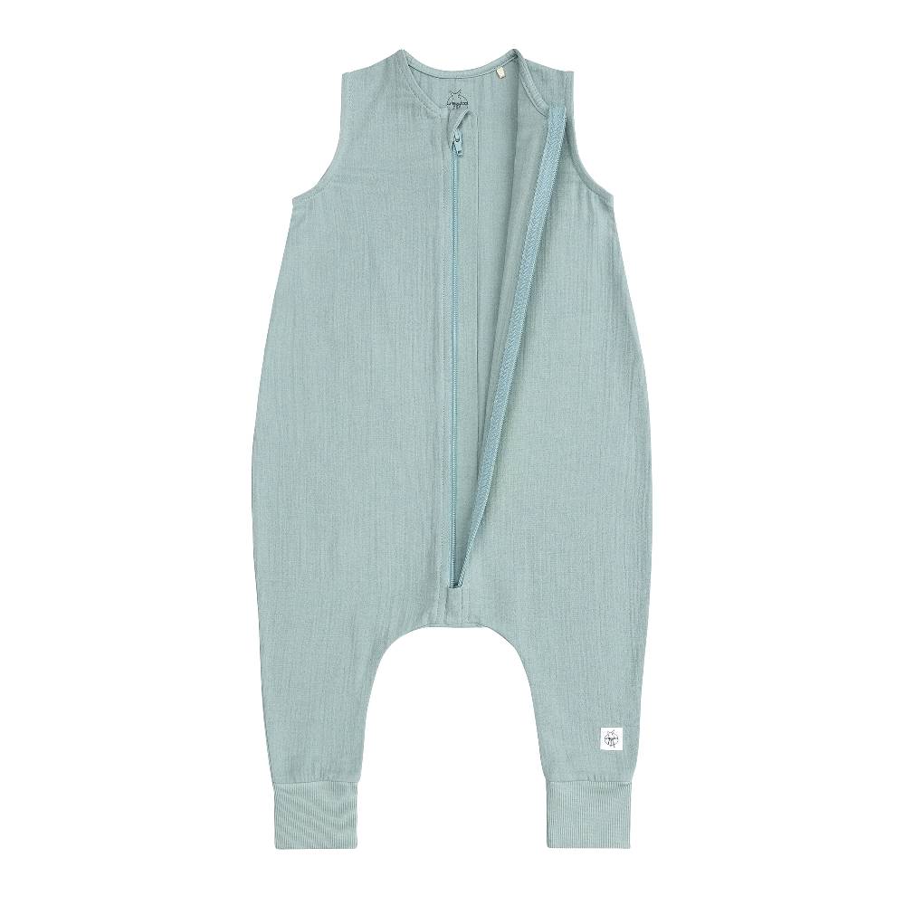 Lässig Musselin Kinder Schlafoverall 1 TOG - Bio Baumwolle, Silbergrau Wochenangebot