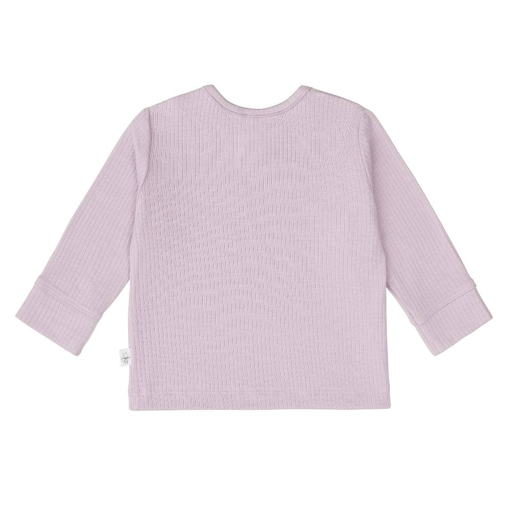 Lässig Baby Langarm Shirt - gerippt, Lila Neueste Stile