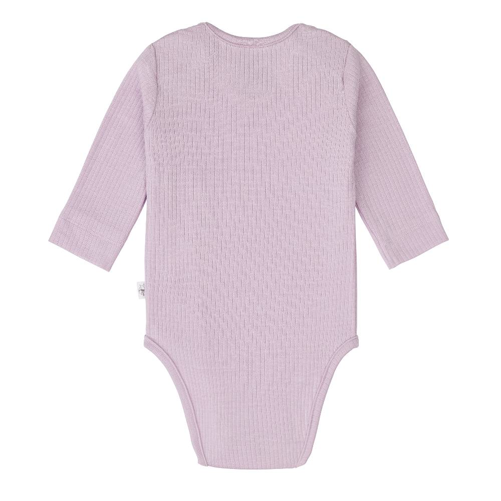 Lässig Baby Body Langarm - gerippt, Lila Zeitbegrenzte Promotion