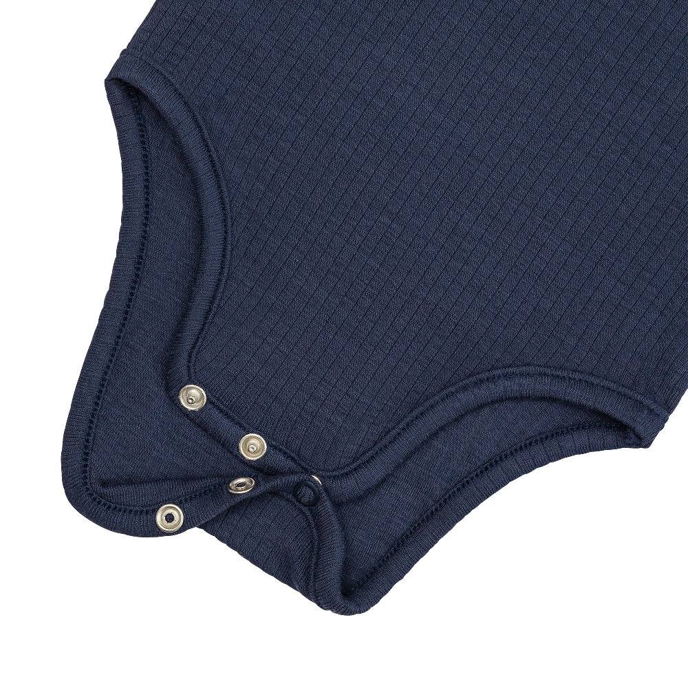 Lässig Baby Body Langarm - gerippt, Blau Bis zu 50% Rabatt