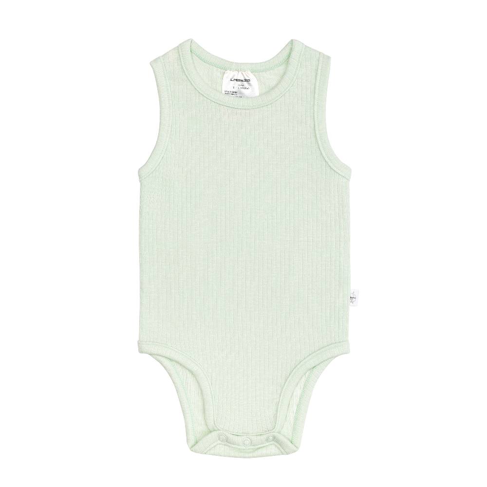 Lässig Baby Body - Ärmellos gerippt, Mint Sonderangebot der Fabrik