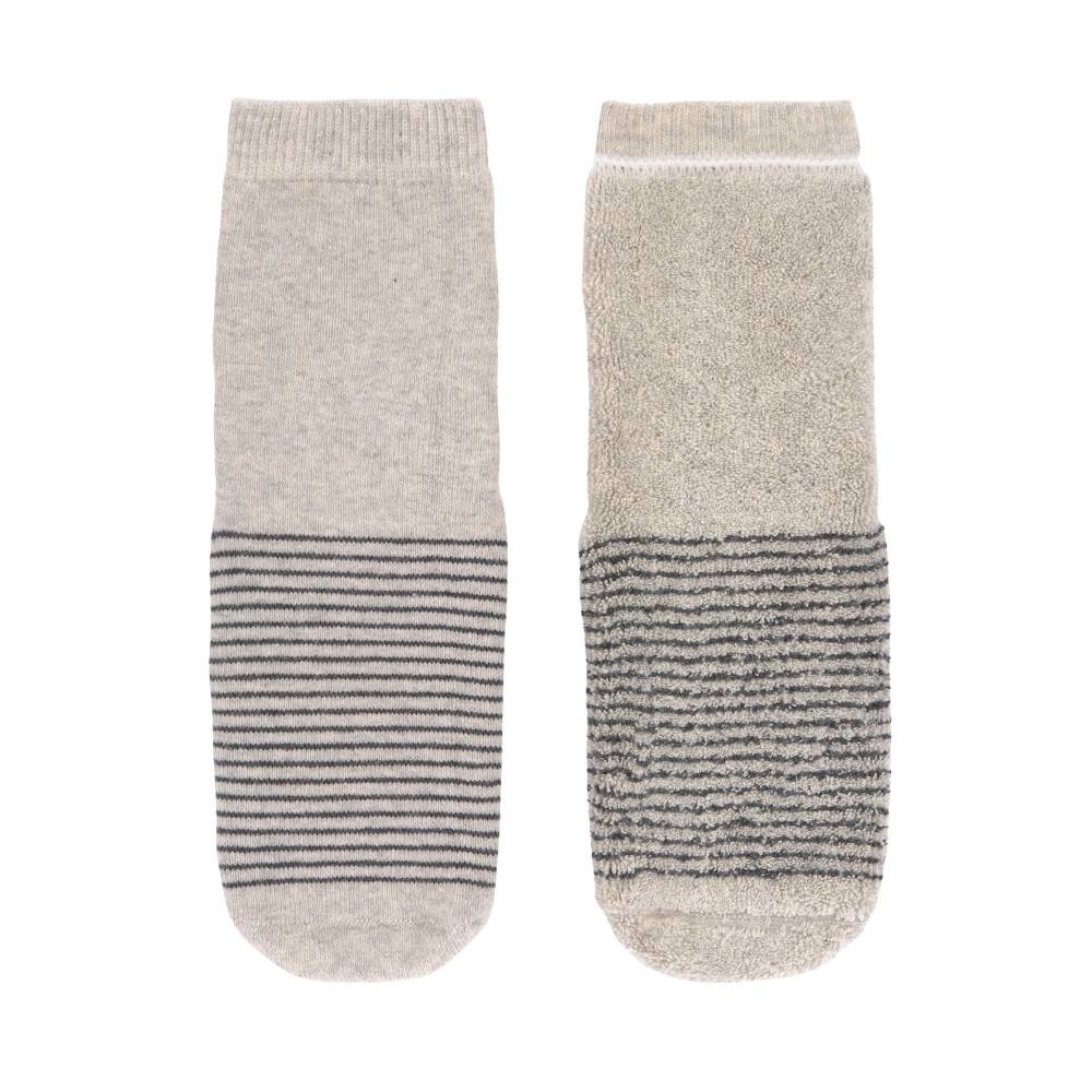 Lässig Kinder Antirutsch-Socken (2er-Set), Grau Beige Riesige Rabatte