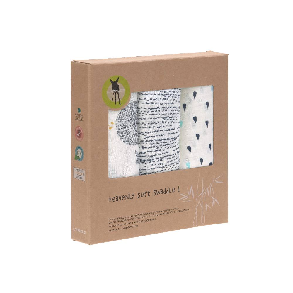 Lässig Mulltücher (3 Stk) - Heavenly Soft Swaddle L, Little Water Whale Speichern exportieren